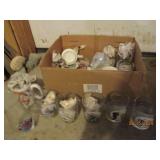 Box of assorted drink glasses and c...