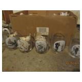 Box of assorted drink glasses and c...