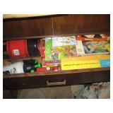 Dresser with contents 34" x 18" x 4...