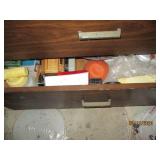 Dresser with contents 34" x 18" x 4...