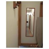 Mirror, 2 wall sconces from hallway...
