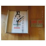 Eye chart clock and a vintage first...