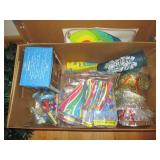 Box of Christmas and New Years deco...