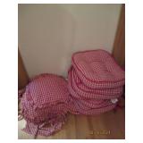 12 chair cushions...