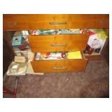 Content of lower drawers and cabine...