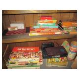 Variety of vintage puzzles,card gam...