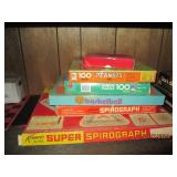 Variety of vintage puzzles,card gam...