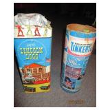 Vintage Wood Lincoln logs and tinke...