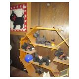 Abstract Octagon wood display shelf...