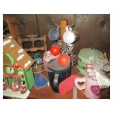 Vintage Metal candy dish, tree mug ...