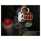 Vintage Metal candy dish, tree mug ...