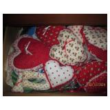 blank greeting cards, serving piece...