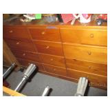 Vintage Wood 12-drawer dresser appr...