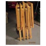 5pc folding Wood serving tray set w...