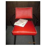 Vintage metal framed padded waiting...