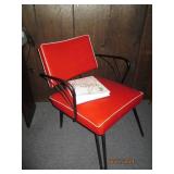 Vintage metal framed padded waiting...