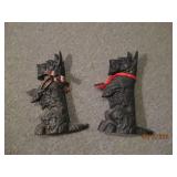 (2) 15" Cast Iron Scottie door hold...