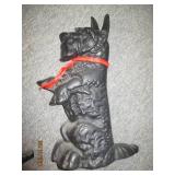 (2) 15" Cast Iron Scottie door hold...