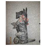 (2) 15" Cast Iron Scottie door hold...