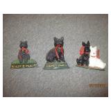 Painted cast Scottie and Westir dec...