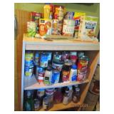 Shelf with food contents