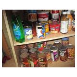 Shelf with food contents