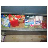 Dresser and contents of blue dresser in storage room