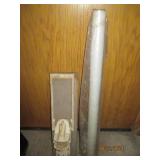 Can opener, roll of plastic and tarp