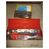 Socket set an tool box with tools