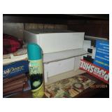 Top 2 shelves of office left closet...