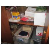 Bottom shelf and contents from left...