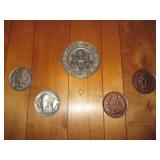 USA themed wall decor. Coins are de...