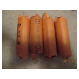 4 - 10 dollar rolls of quarters. As...