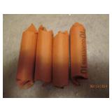 4 - 10 dollar rolls of quarters. As...