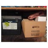 Contents of corner shelves in garag...