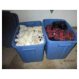 2 totes of stuffed animals...
