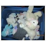 2 totes of stuffed animals...