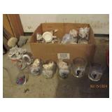 Box of assorted drink glasses and c...