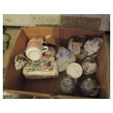 Box of assorted drink glasses and c...