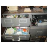 Metal filing cabinet with contents ...