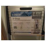 3 step aluminum stool and small woo...