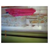 Laundry room shelf contents includi...