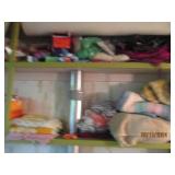 Laundry room shelf contents includi...