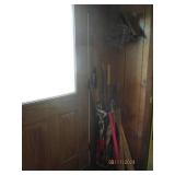 Corner lot of umbrellas and bats