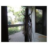 Freestanding coat rack plus misc co...