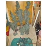 Christmas trees and a string of lights