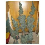 Christmas trees and a string of lights