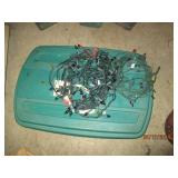 Christmas trees and a string of lights