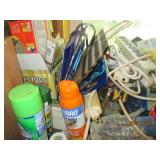 Contents on top of dresser in storage room