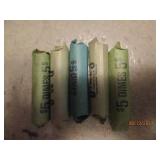 5 - 5 dollar rolls of dimes. As fou...
